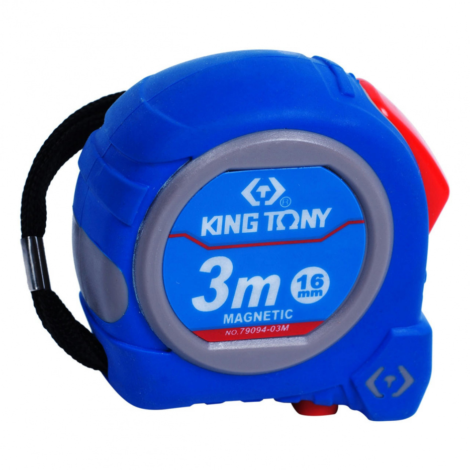 Рулетка измерительная 3 м, магнитный крюк KING TONY 79094-03M